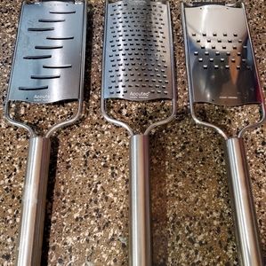 Set of 3 Stainless Steel Cuisipro Graters